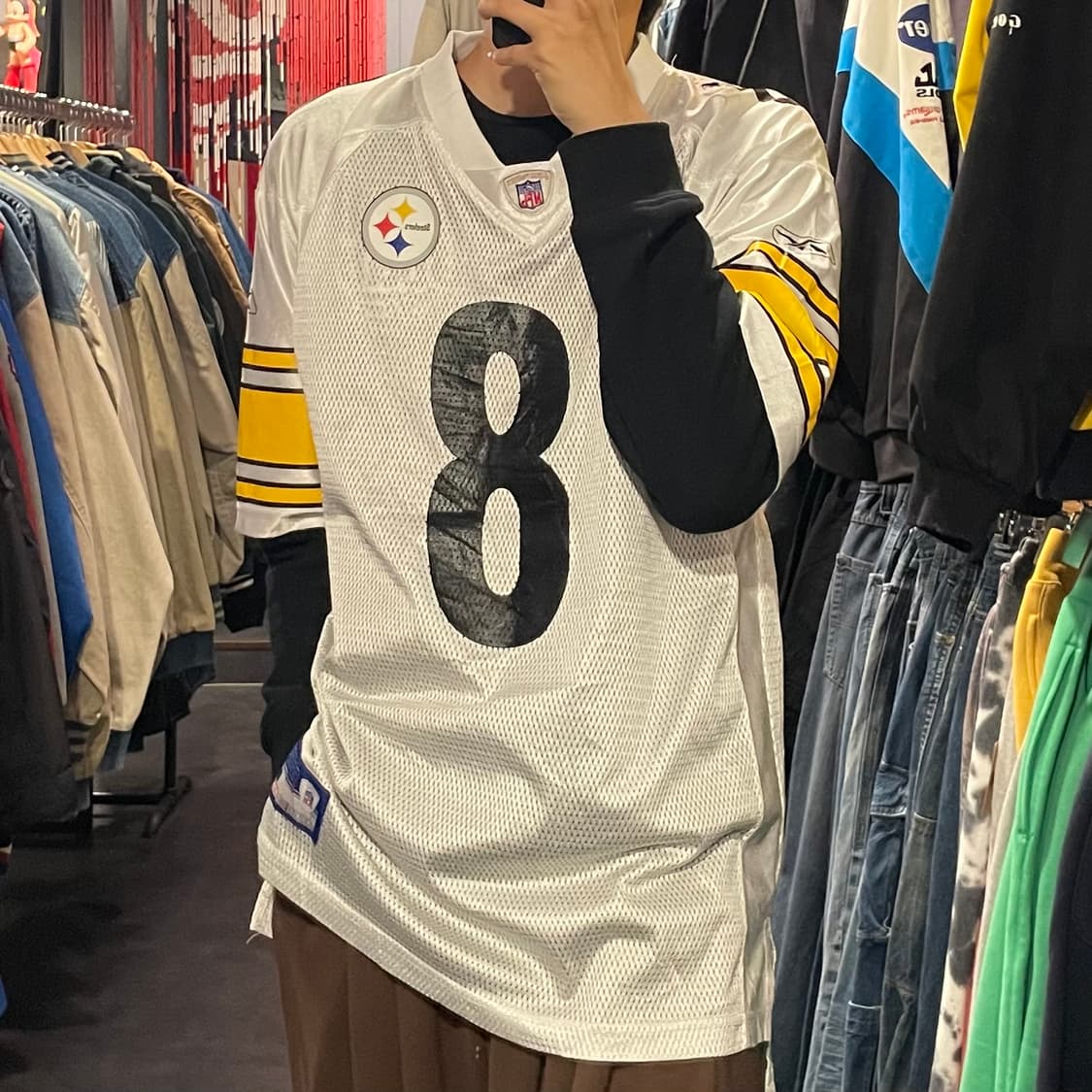 [IM] NFL Steelers 아본테 매독스 No.8 화이트 반팔져지 상품이미지5