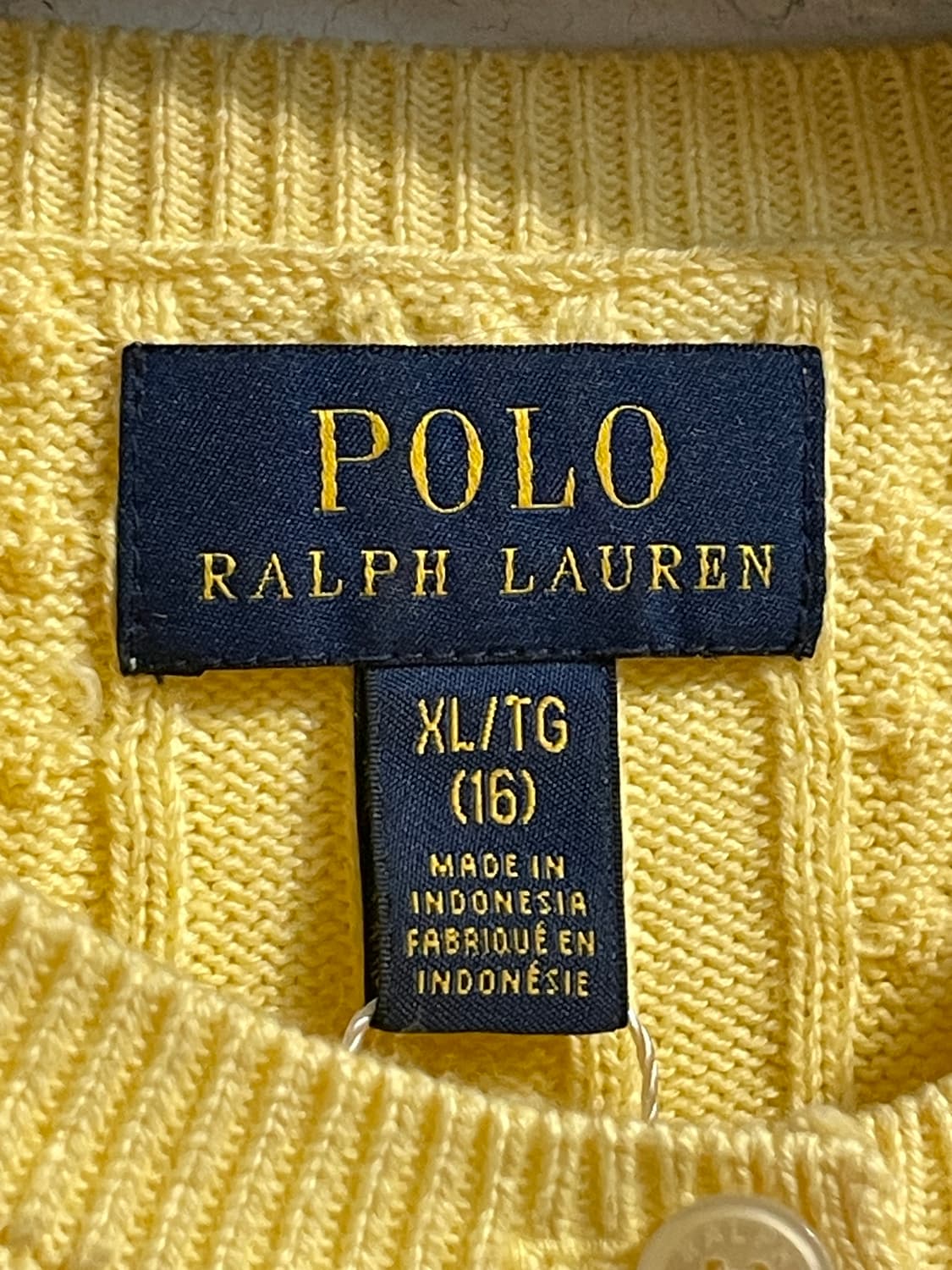 폴로 랄프로렌 옐로우 케이블 니트 가디건 상품이미지3