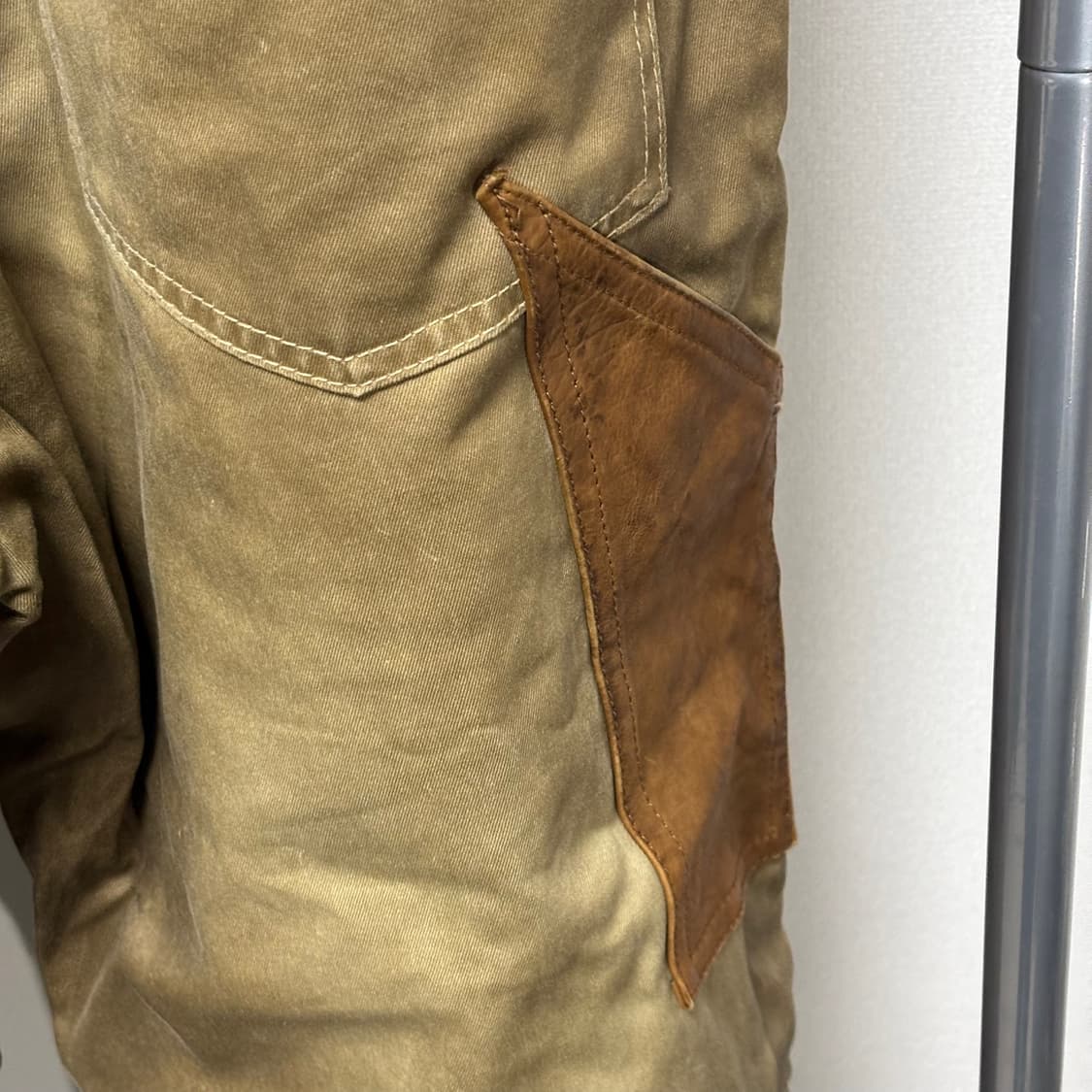 M) 이사무 카타야마 백래쉬 레더 패치 워크 팬츠 상품이미지5