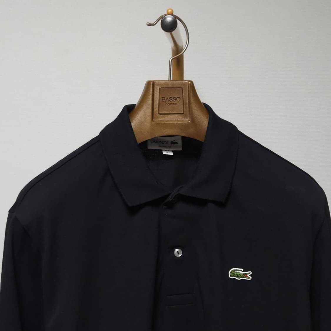 105 ) 라코스테 남성 긴팔 카라티 블랙 상품이미지1