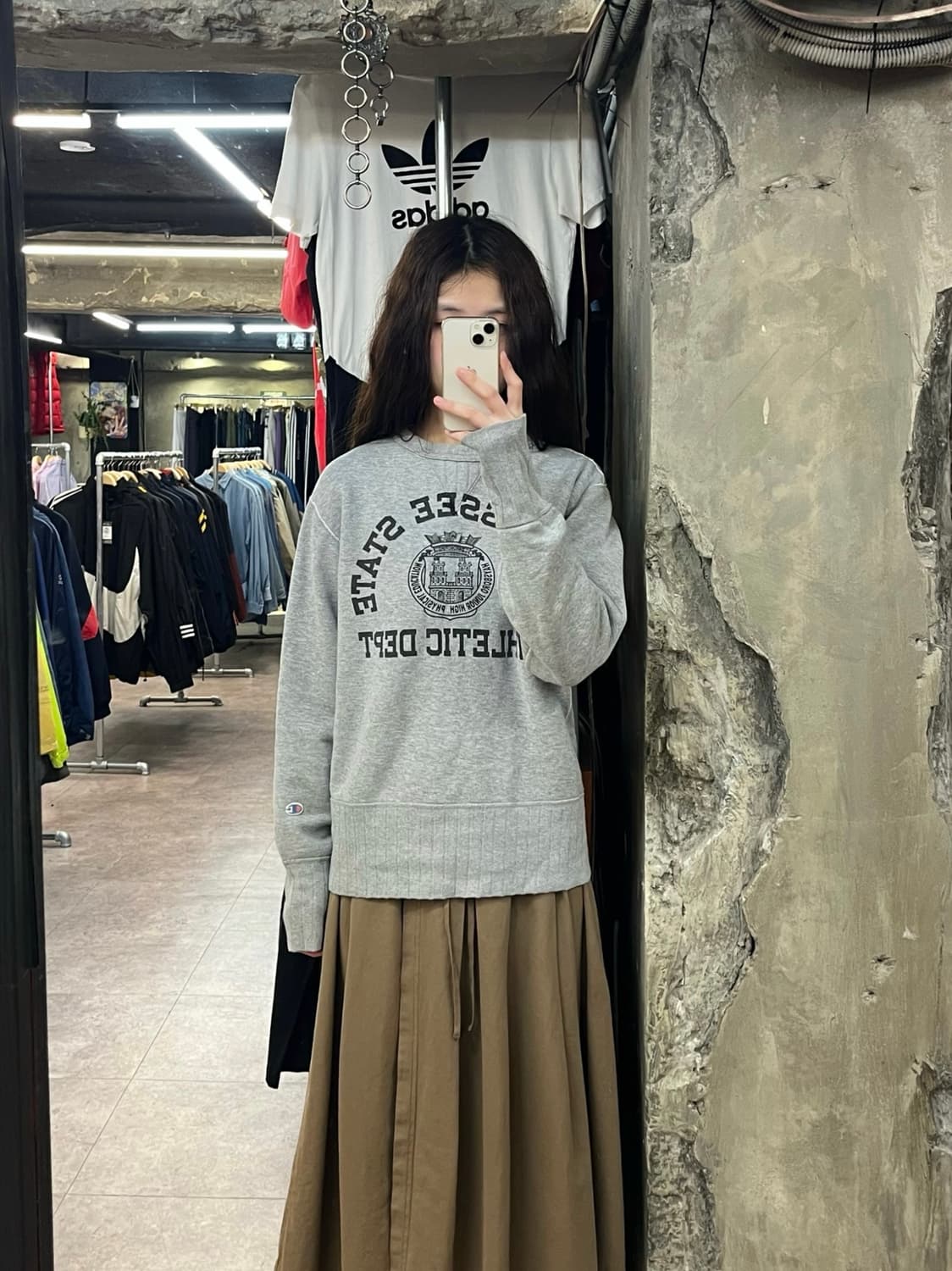 챔피온 기모 맨투맨 그레이 M #csz2382 상품이미지2