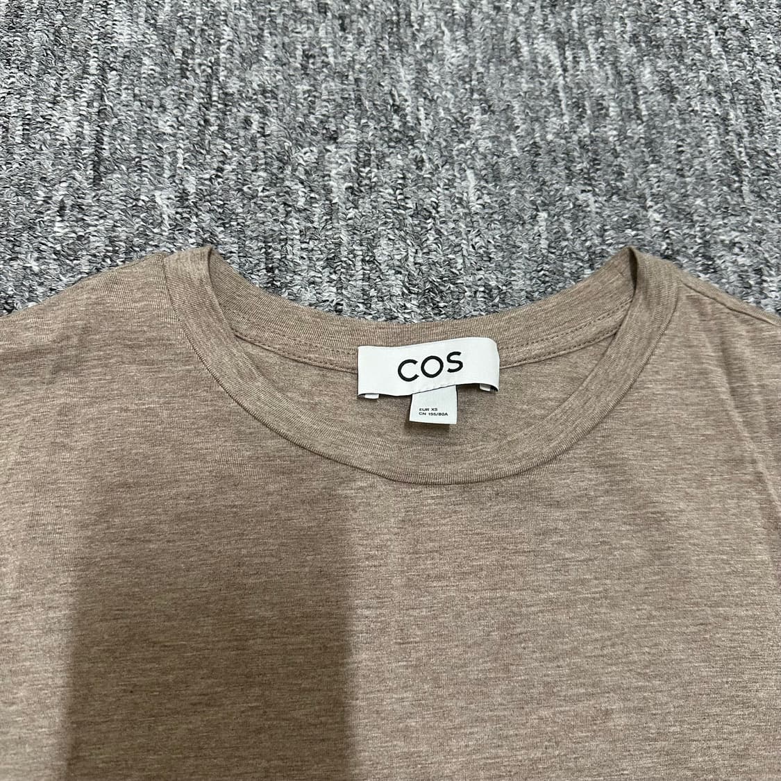 Cos 코스 슈렁큰 반팔 티셔츠 오트 멜란지 상품이미지4