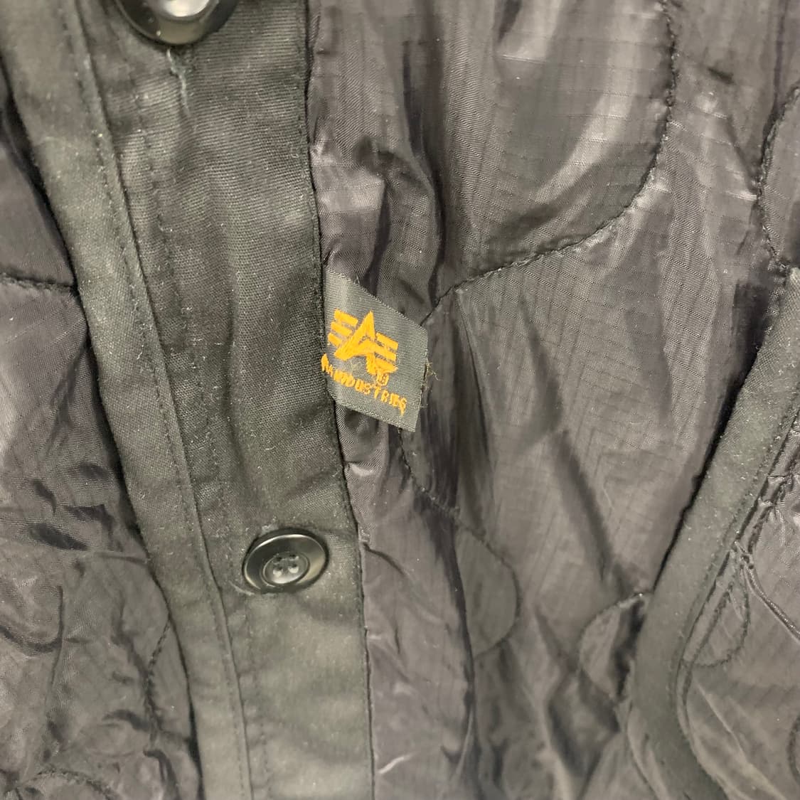 꼼데가르송 x 알파인더스트리 블랙 퀼팅 라이너 자켓 상품이미지5