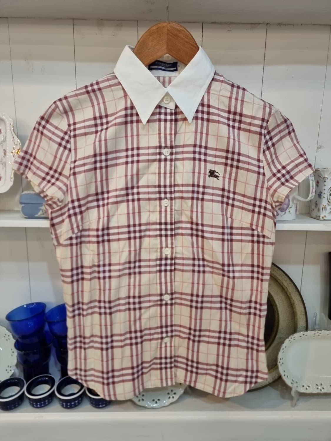 버버리 블루라벨(Burberry Blue Label) 체크 반팔셔츠 상품이미지1