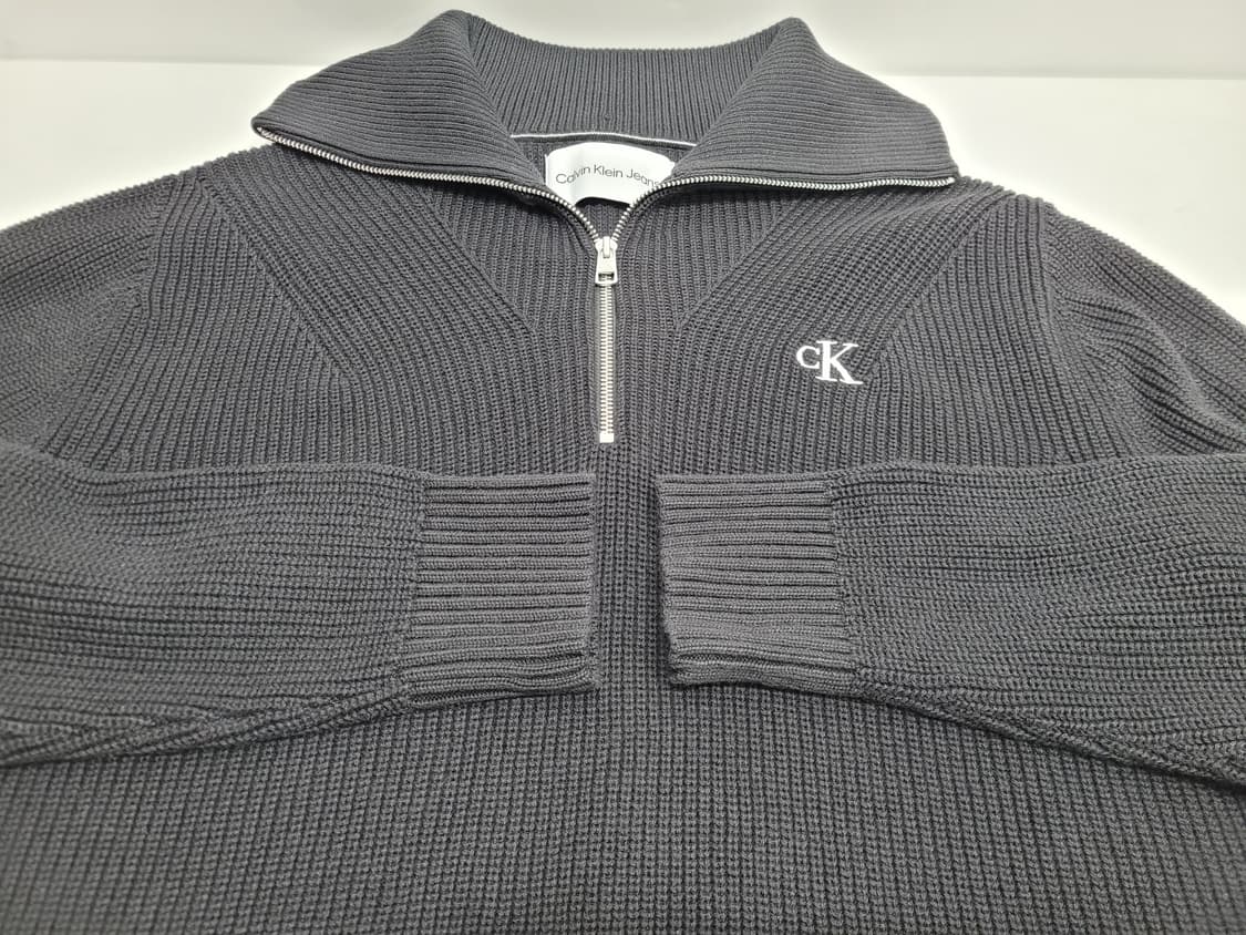 캘빈클라인 23FW 하프 집업 니트 스웨트 / 남 S (95) 블랙
 상품이미지4
