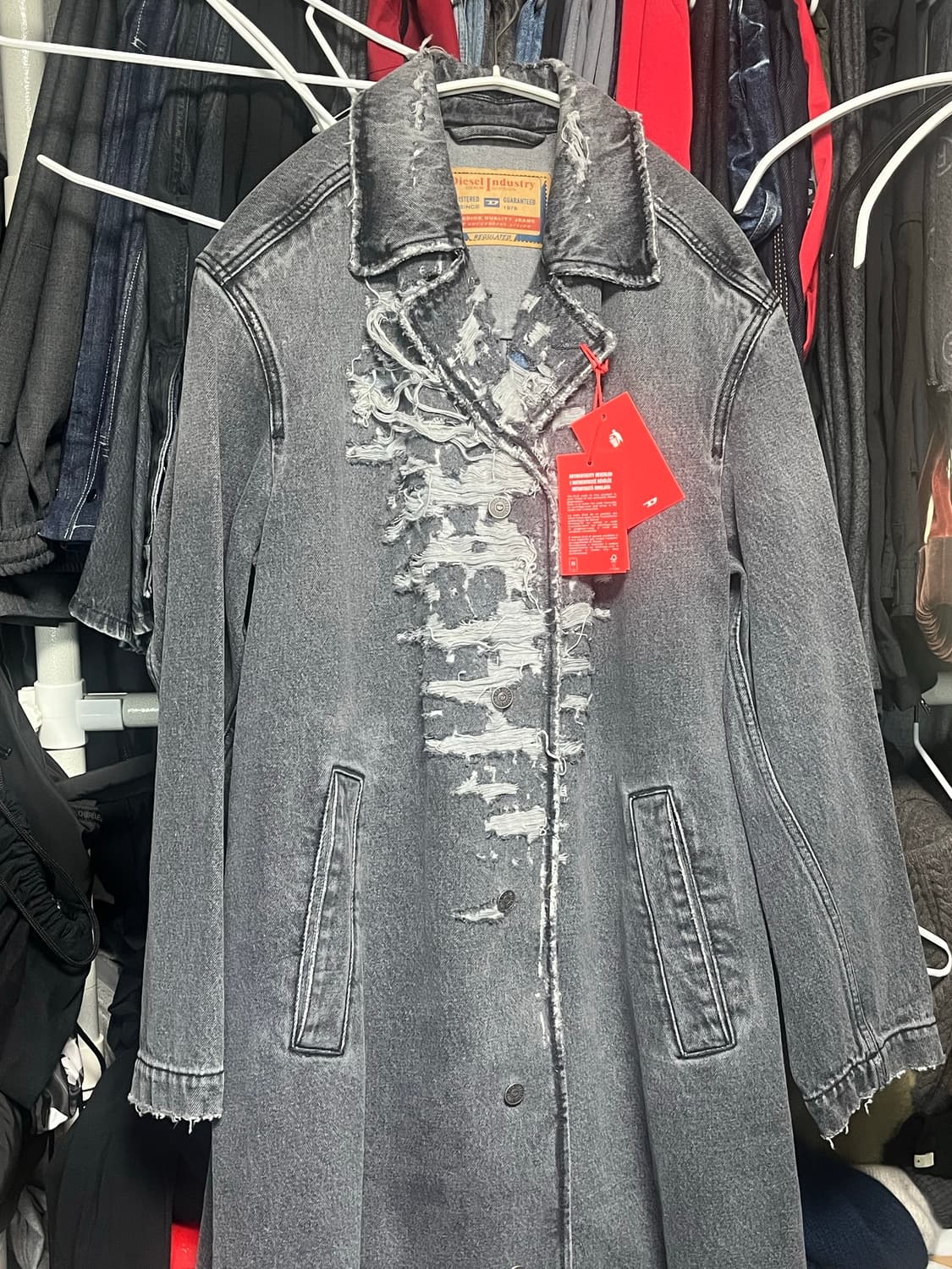 Disel Distress Effect Denim Coat 상품이미지2