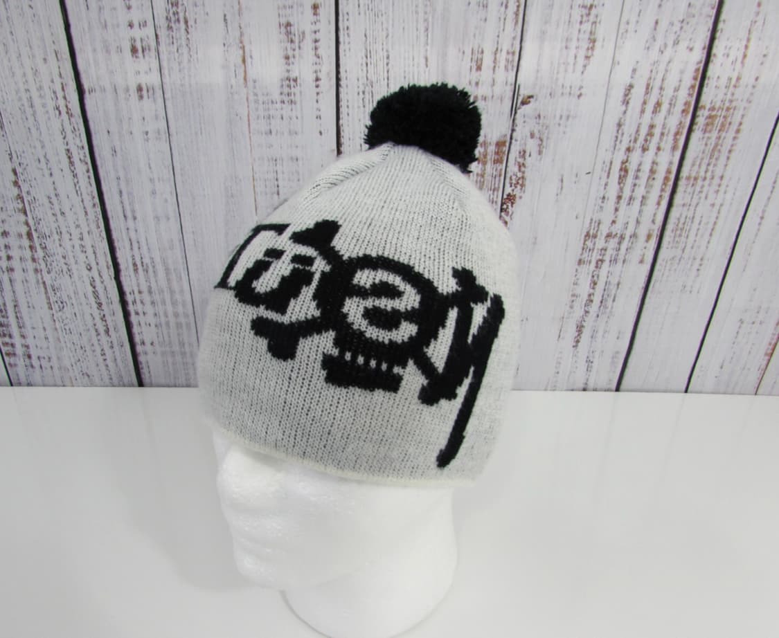 90s 빈티지 스투시 스펠아웃 니트 방울 비니 상품이미지2