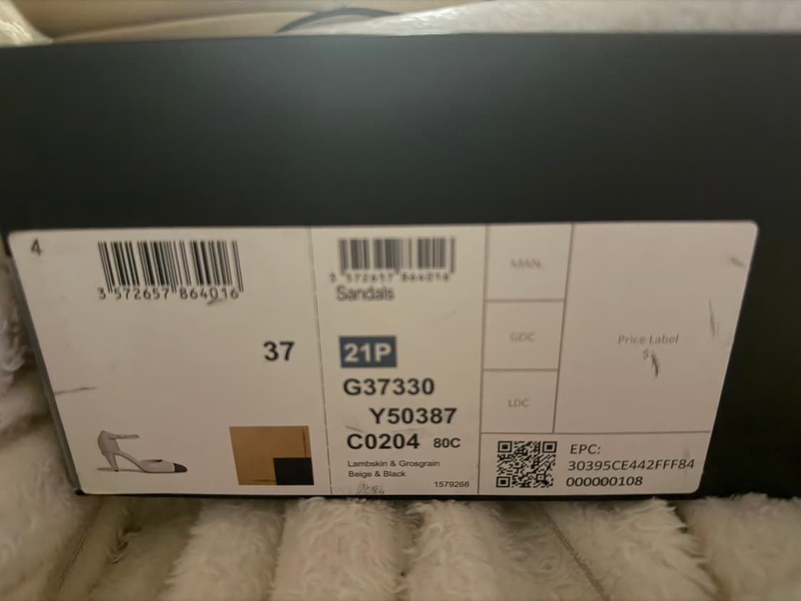 샤넬 클래식 투톤 베이지 블랙 샌들  상품이미지7