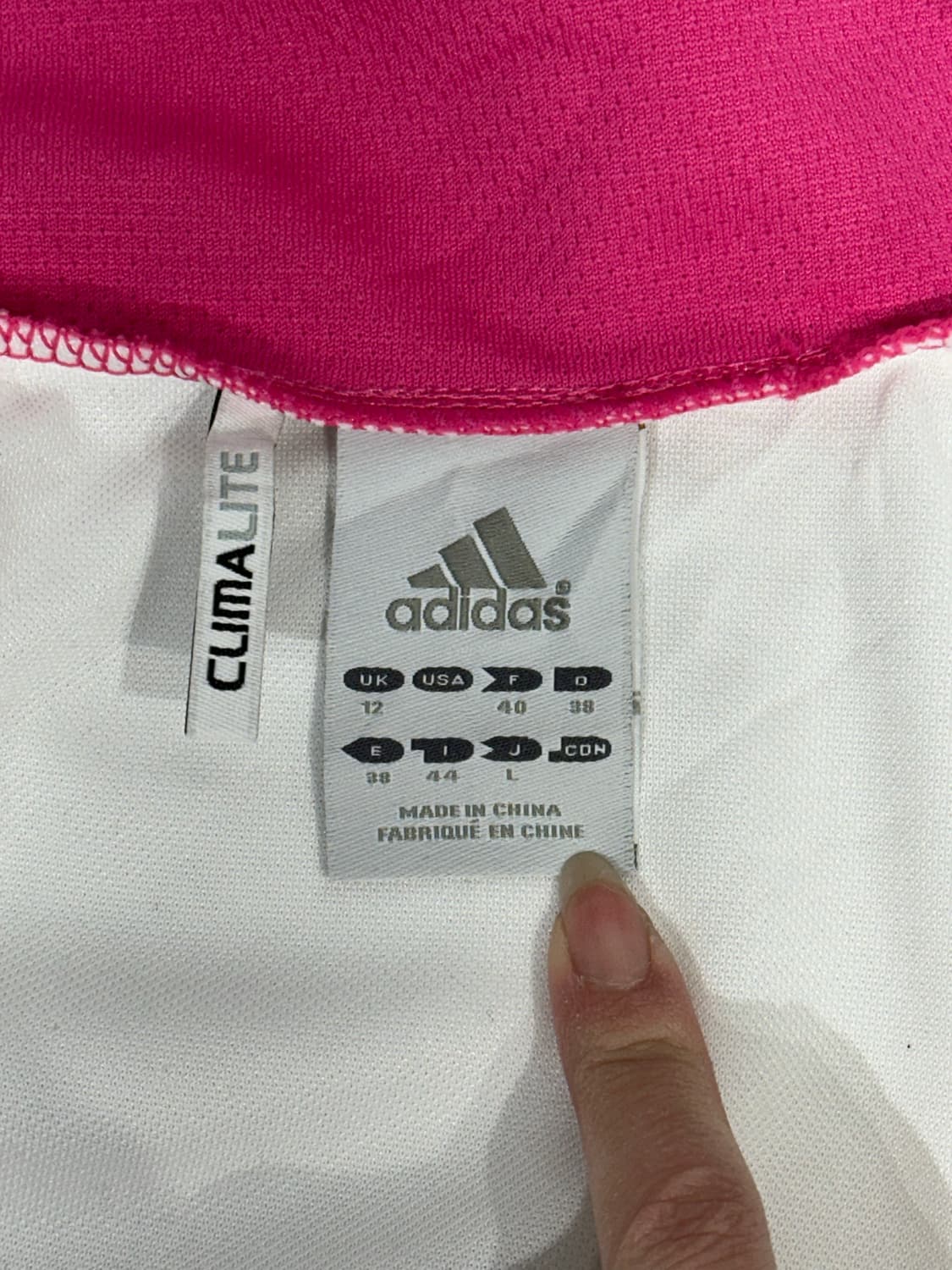 아디다스 화이트 핑크 로고 트랙탑 져지 L 상품이미지7