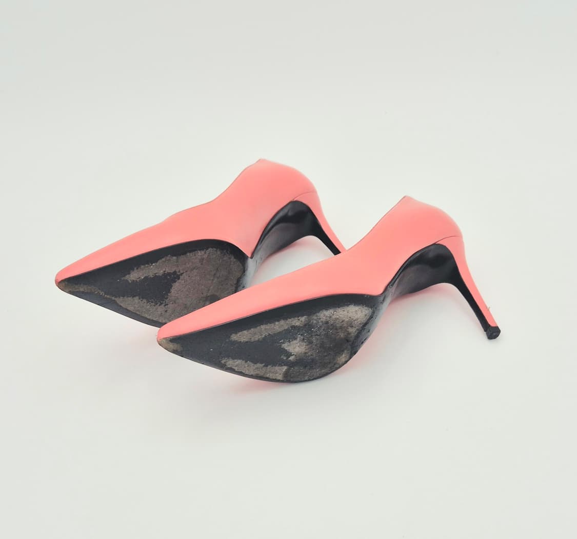 생로랑 핑크 레더 포인트 스틸레토 힐 상품이미지4