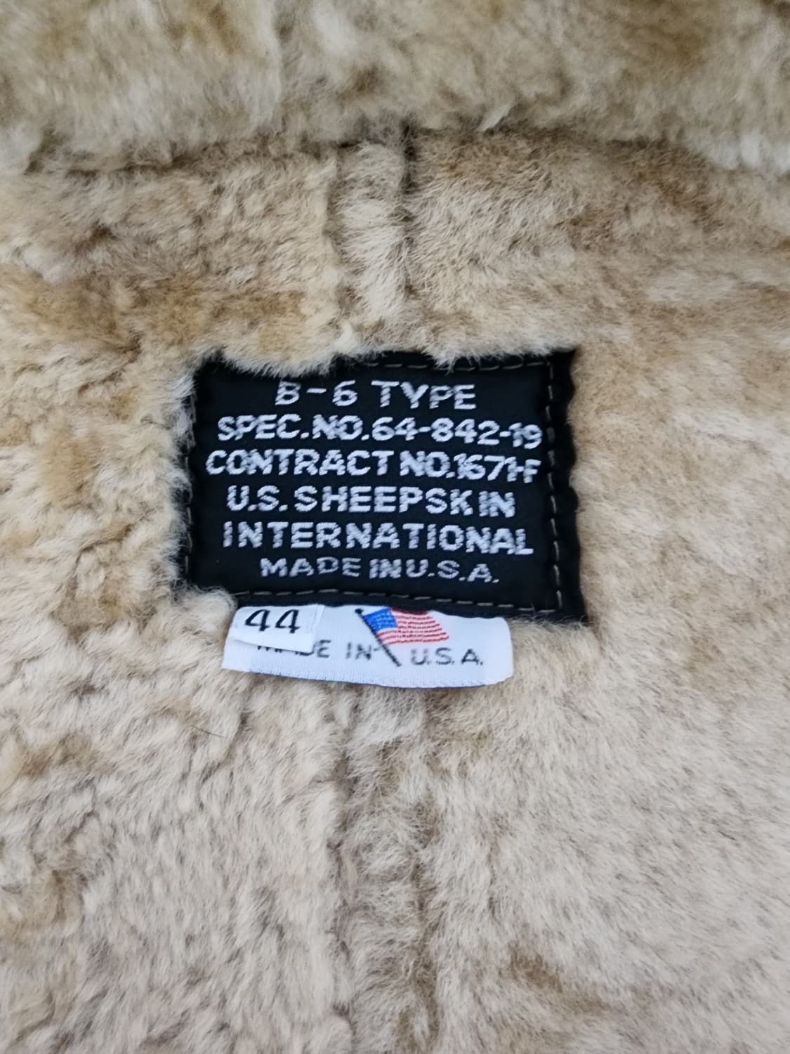 US SHEEPSKIN B-6 TYPE 무스탕 자켓 44 상품이미지6