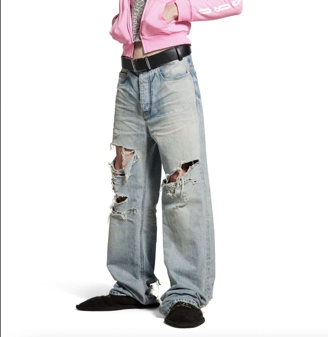 발렌시아가 인티그레이티드 벨트 데님 팬츠 L 상품이미지8