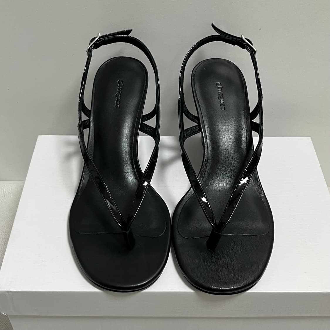 [36,37,38]기마구아스 웨지 샌들/블랙 상품이미지3