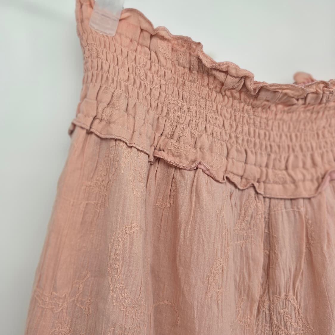 자수 캉캉 롱스커트 밴딩 코튼 스커트 상품이미지8