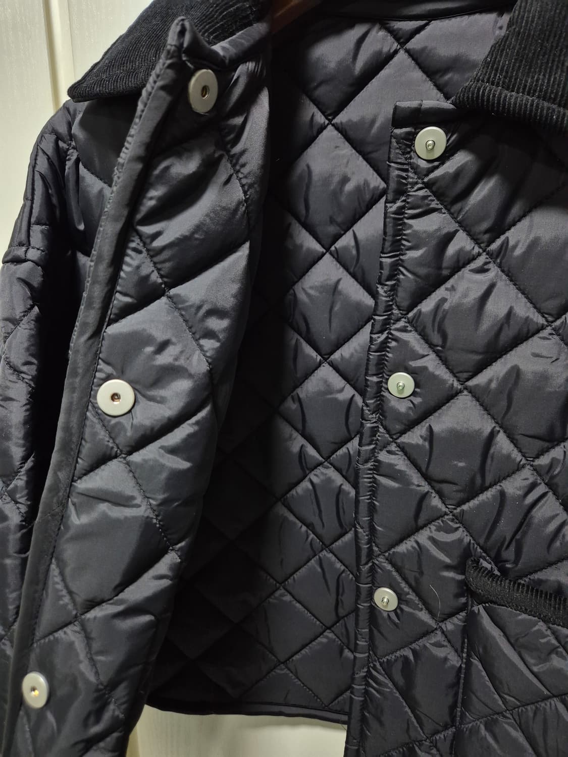 (세일)(새상품)ORO 오로 퀼팅 코듀로이 자켓 블랙 상품이미지6