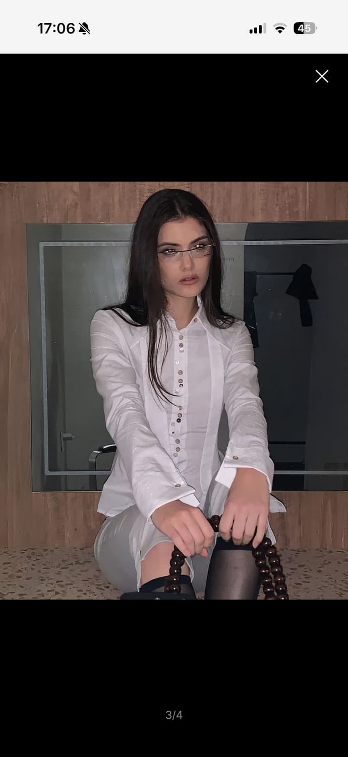 스컬프터 타이 버튼 다운 셔츠 화이트 M 상품이미지4