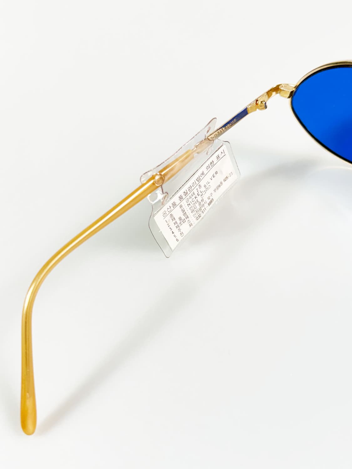 90s Nelly 골드메탈 슬림 오벌 프레임 빈티지 틴트 선글라스 상품이미지7