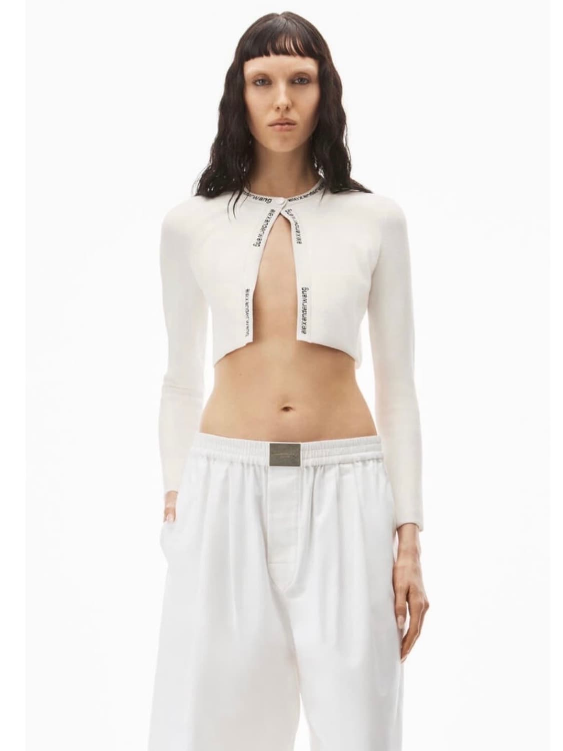 알렉산더왕 로고 크롭 니트 가디건 상품이미지2