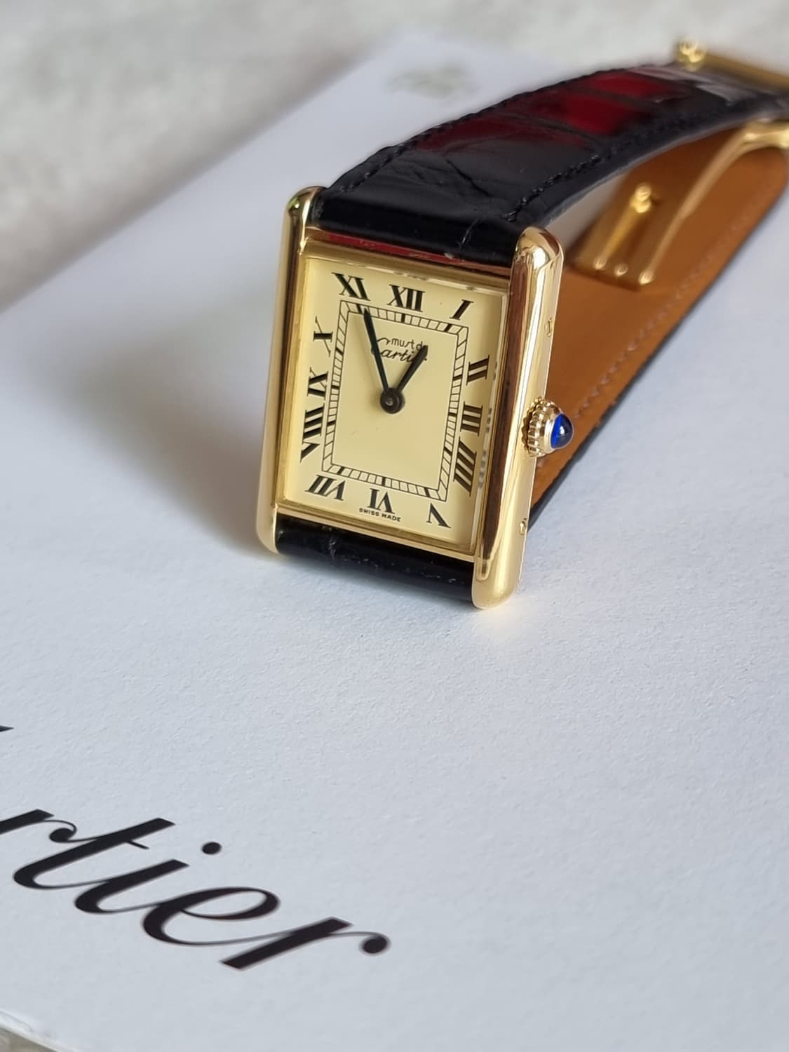 까르띠에 빈티지 탱크머스트 L 샴페인다이얼 디버클 시계(남여공용) 상품이미지2