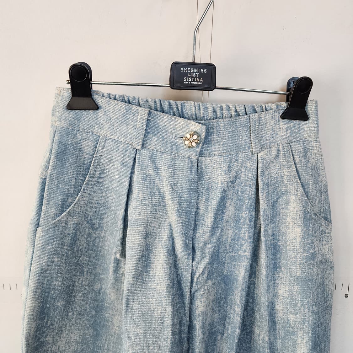 VI shop 빈티지 워싱 데님 와이드 팬츠 상품이미지2