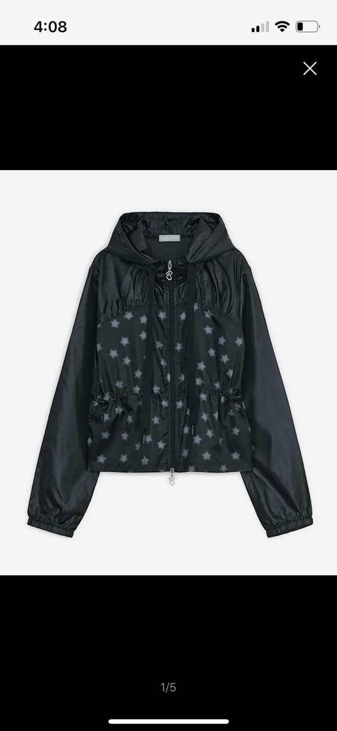 허그유어스킨 스타 더스트 윈드 브레이커 바람막이 (블랙) 상품이미지1