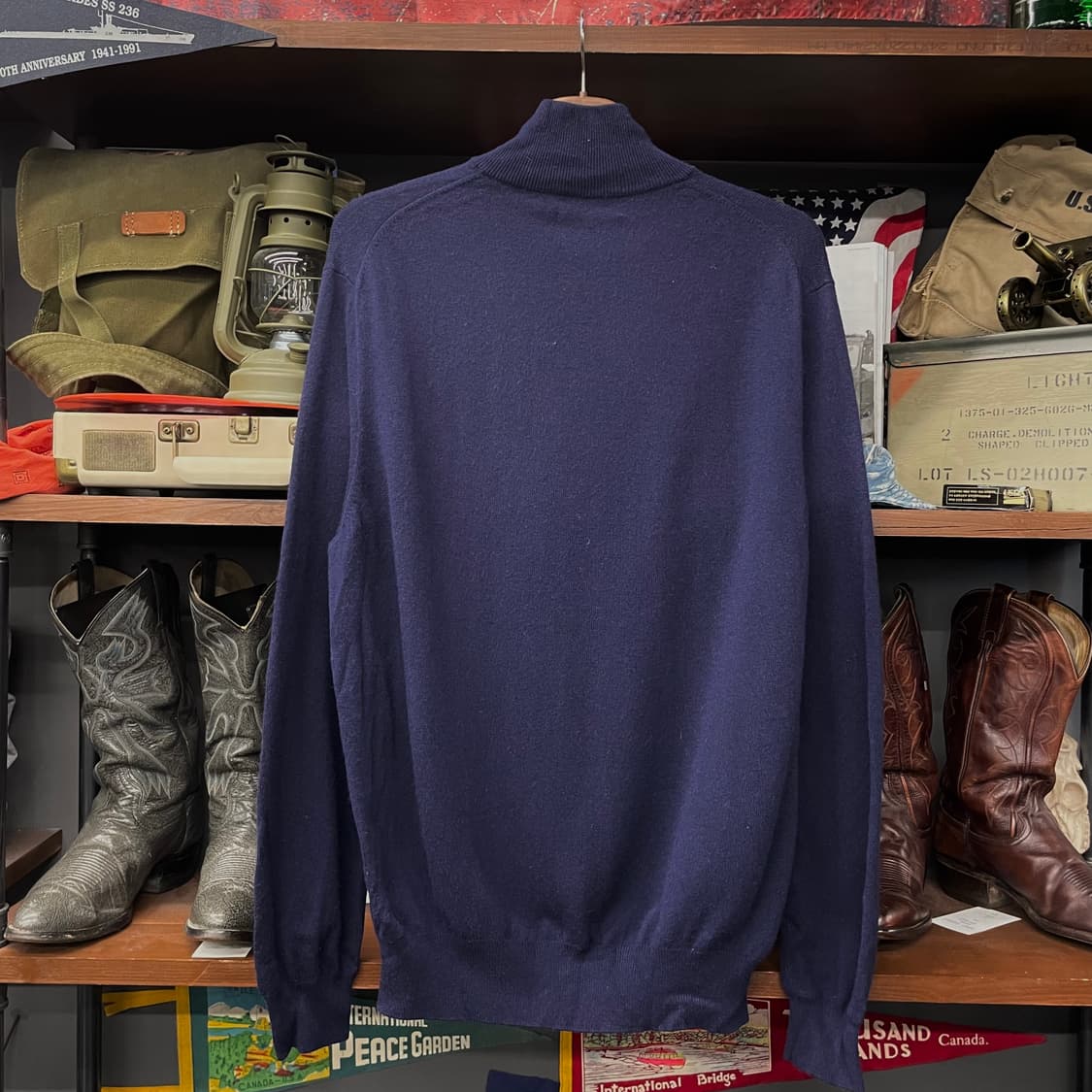 90s 폴로 랄프로렌 하프 집업 코튼 니트 스웨터 상품이미지2