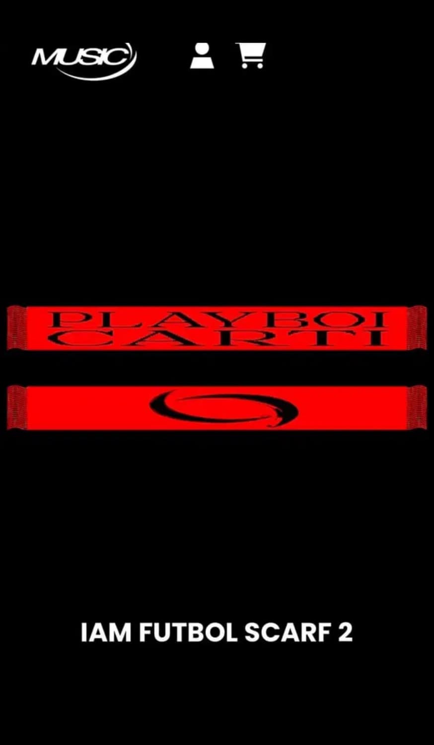 Playboicarti 플레이보이카티 머천 스카프 레드 새상품 오피움 상품이미지1