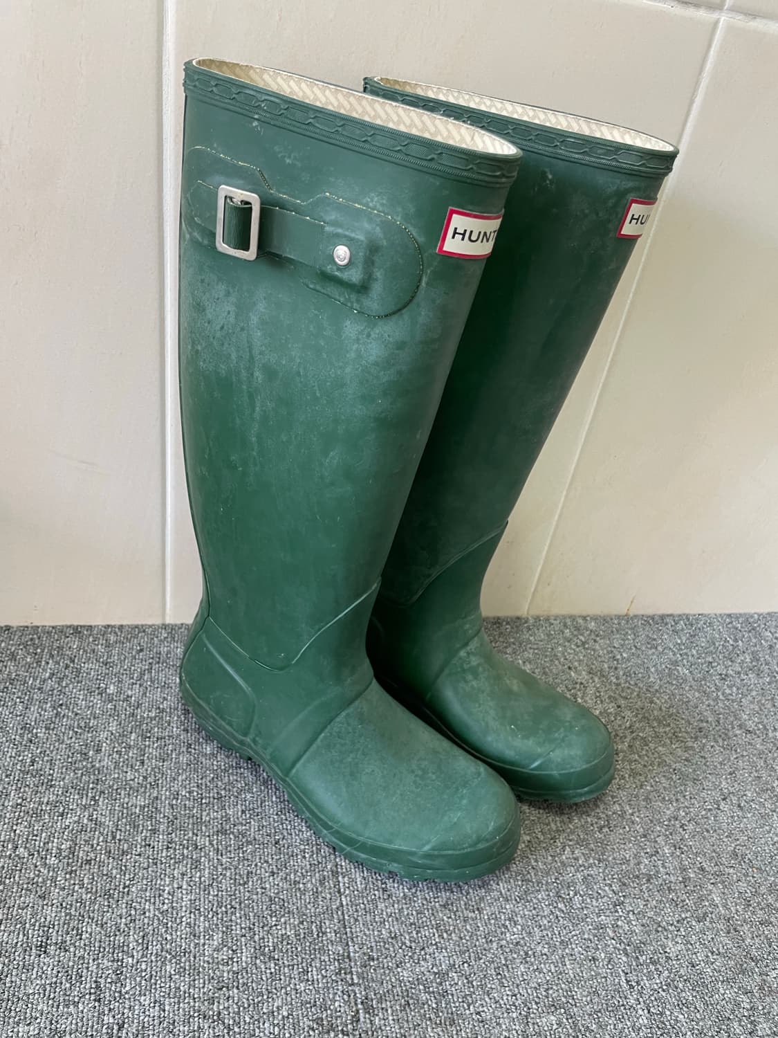 헌터 레인부츠 롱 부츠 그린 헌터부츠 230 상품이미지5