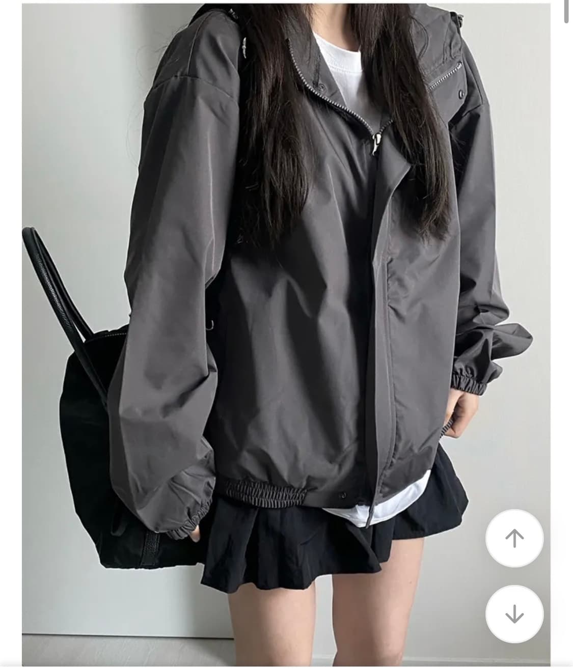 에이블리 남여공용 오버핏 후드 바람막이 (새상품) 상품이미지1