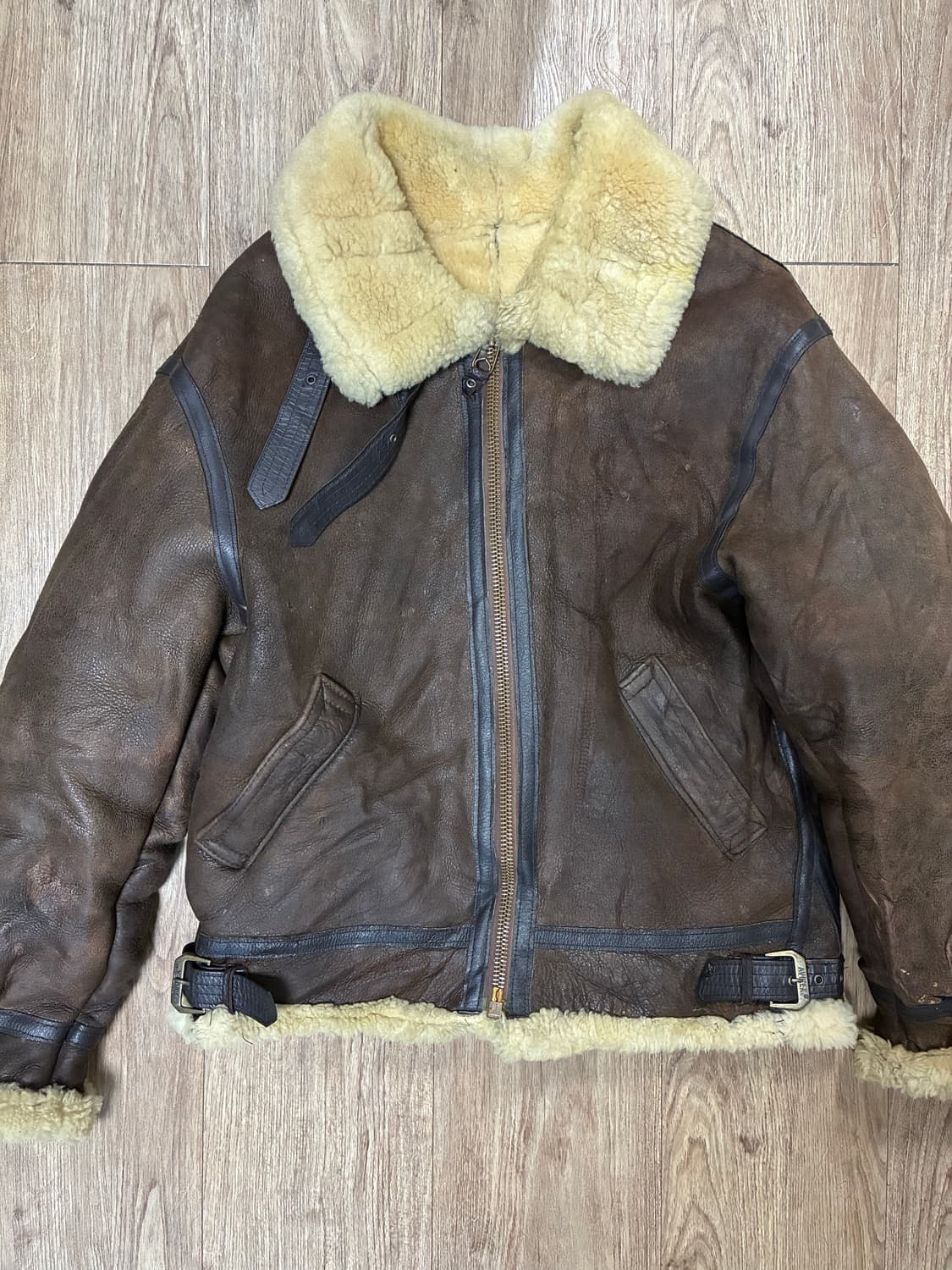 AVIREX B-3 무스탕 38 리얼 양가죽 양털 상품이미지4