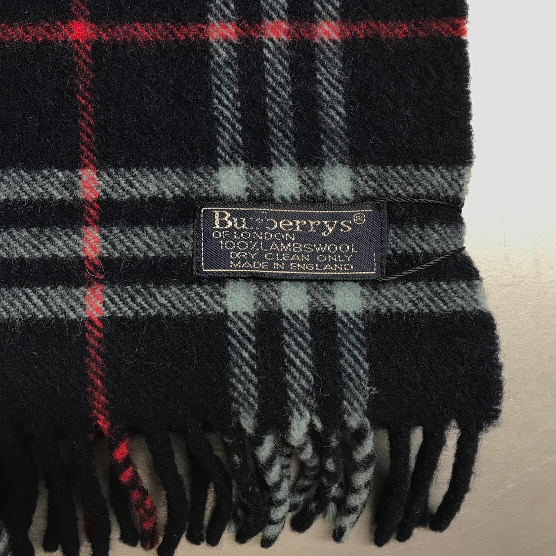 버버리 정품 램스울 머플러 네이비 상품이미지4