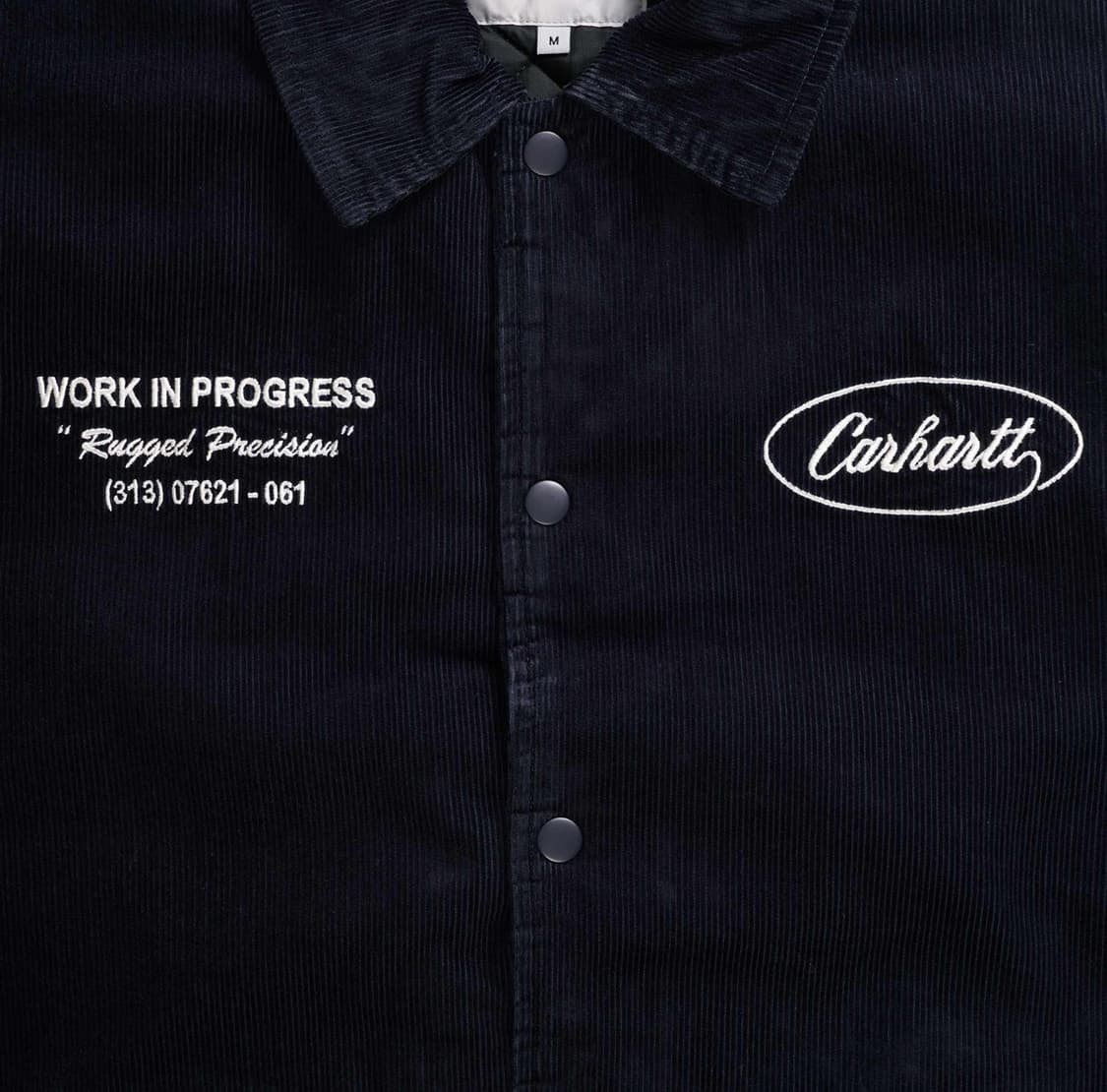 (상태 최상M) 칼하트 WIP 코듀로이 바시티 자켓 네이비 상품이미지3