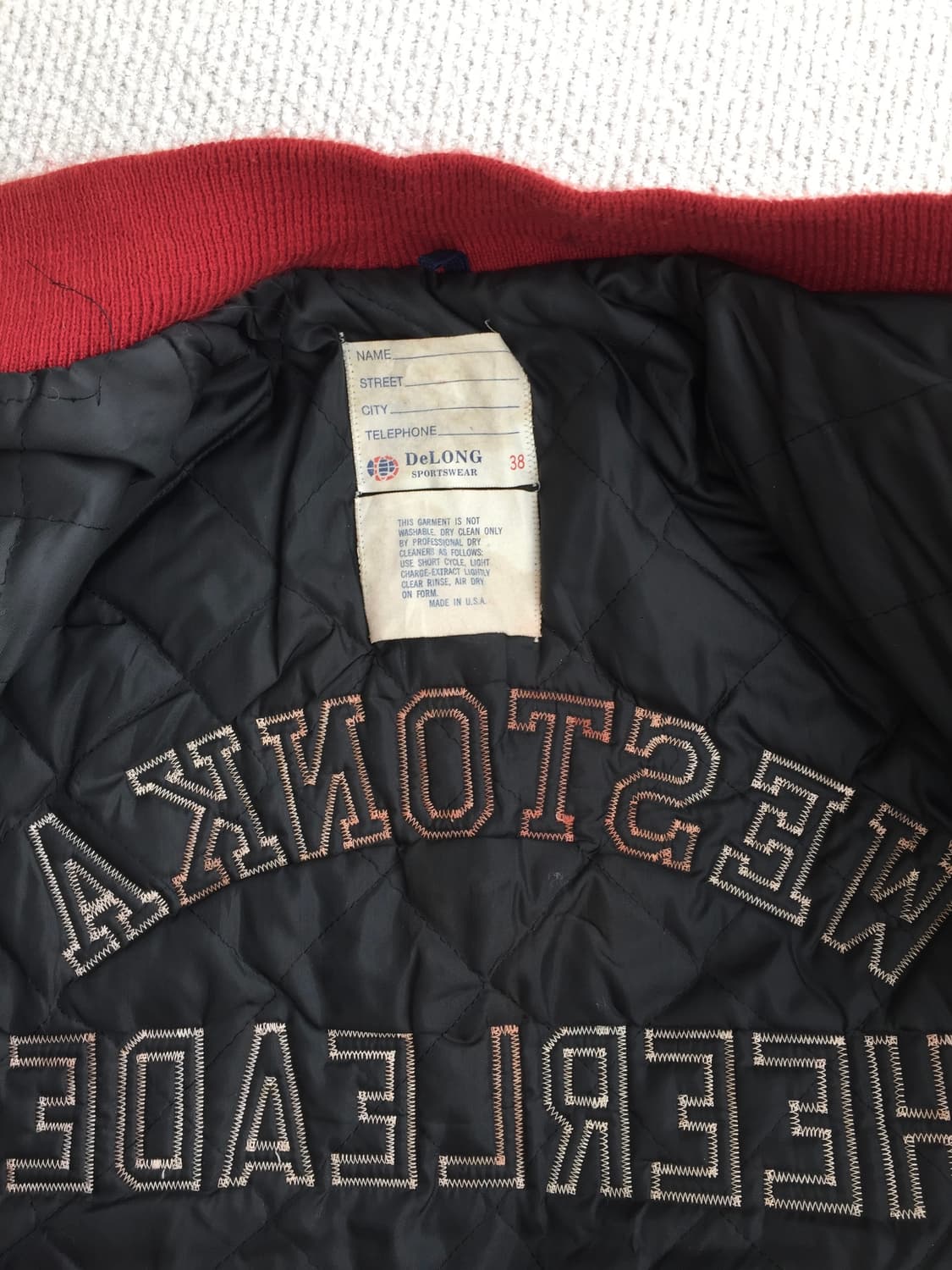 80‘s 레더 울 바시티 자켓 상품이미지6