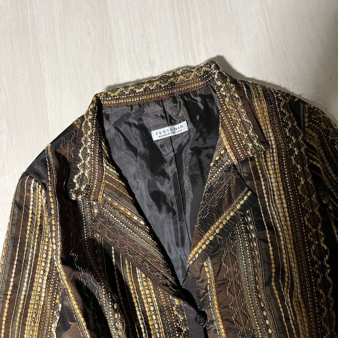 FESTENIR . 패턴 믹스 빈티지 자켓 상품이미지3