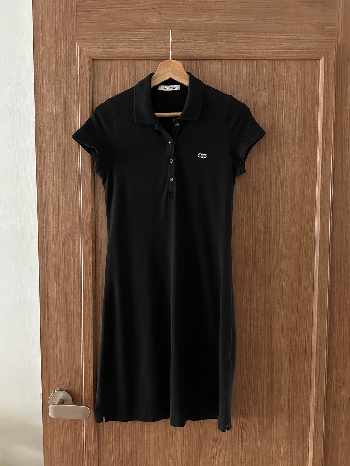 LACOSTE 여성 블랙 PK 반팔 원피스 34  상품이미지2