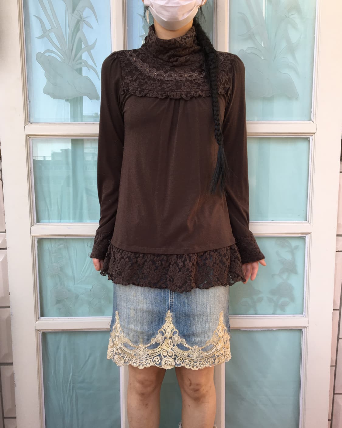 Axes femme high neck sleeve 상품이미지1