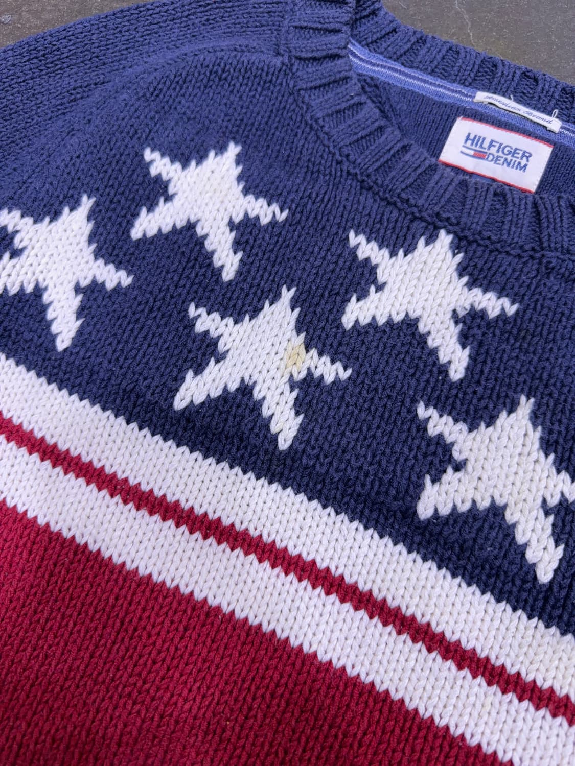 타미힐피거 스타 성조기 니트 스웨터 M 상품이미지4