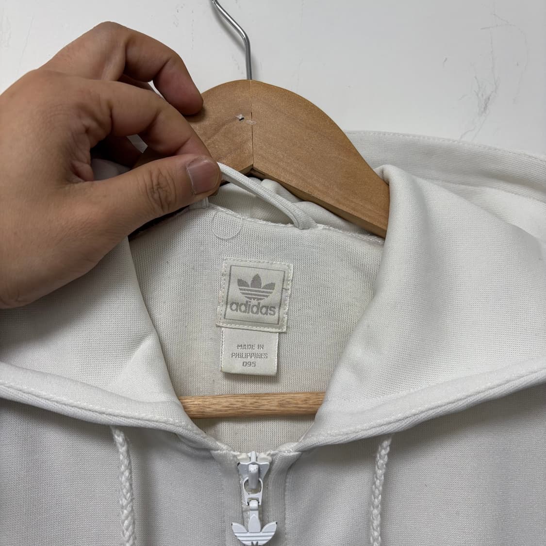 아디다스 흰금 삼선 후디 져지 상품이미지3