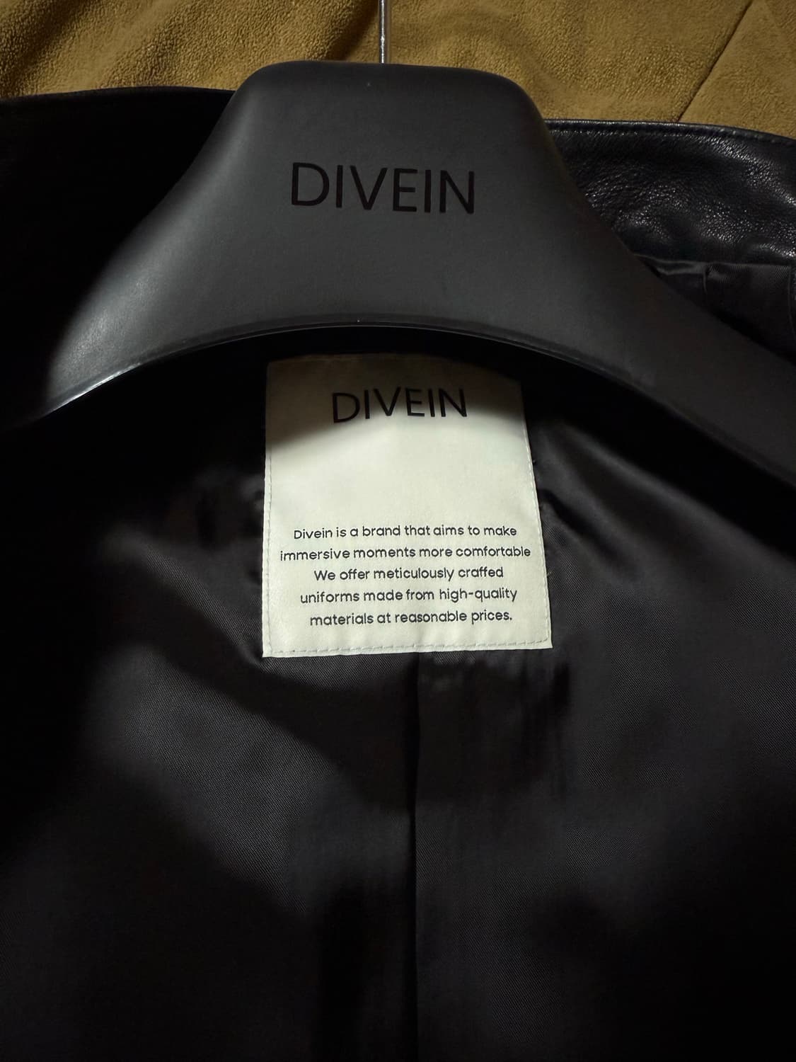 [1] 다이브인 루즈드 베지터블 램스킨 레더 자켓 블랙 팝니다 상품이미지9