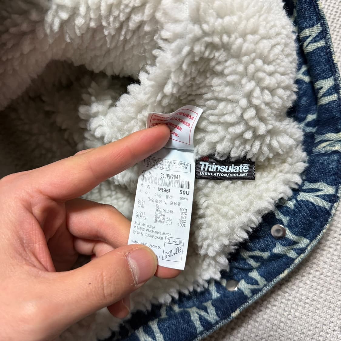 MLB 뉴욕 양키스 데님 양털자켓 상품이미지4