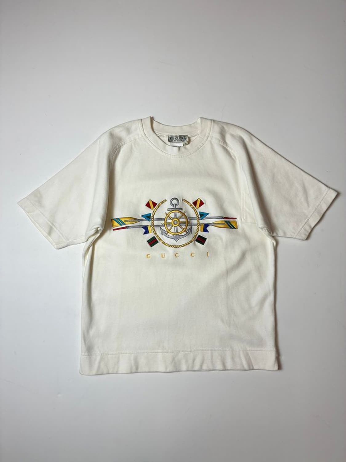 구찌 GUCCI 90's 빈티지 마린 자수 반팔 티셔츠 PN8855 상품이미지1