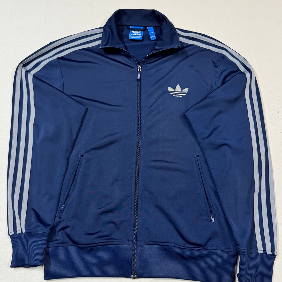 105) 아디다스 파이어버드 네이비 삼선 져지 트랙탑 집업 상품이미지2