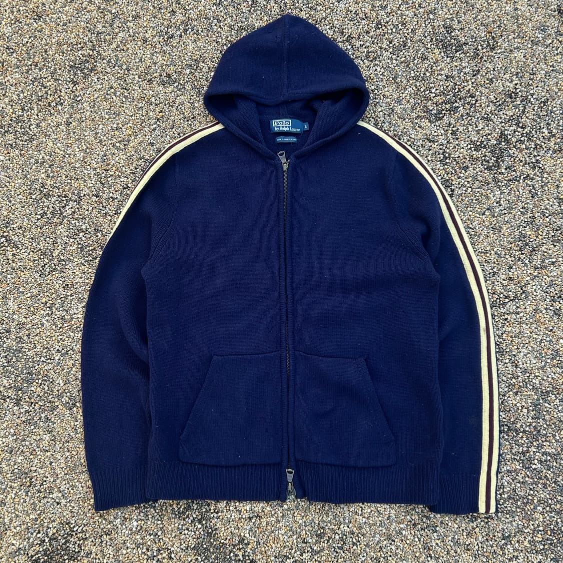 폴로 랄프로렌(polo ralph lauren) 네이비 투웨이 니트 후드 상품이미지1