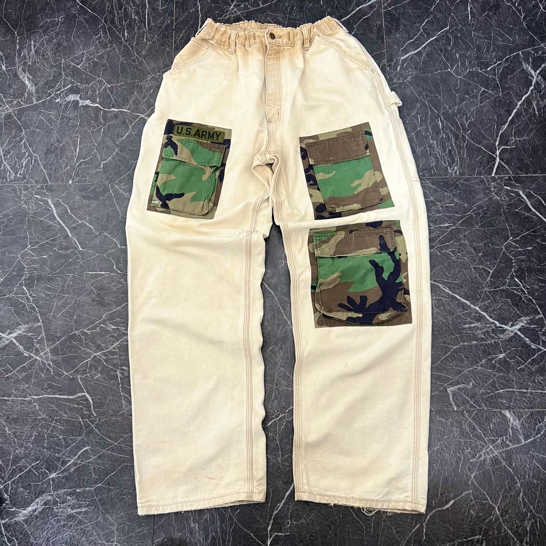 칼하트 B11 리메이크 US ARMY 패치 워크 팬츠 상품이미지4