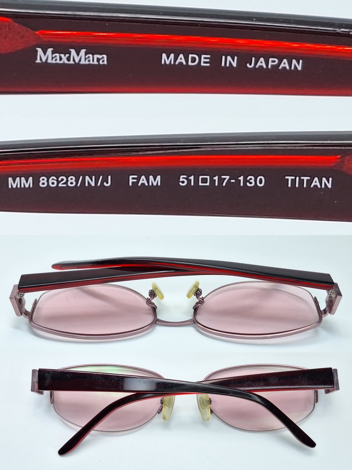 막스마라 MAX MARA mm 8628 티타늄 반무테 안경테 일본 제조  상품이미지9