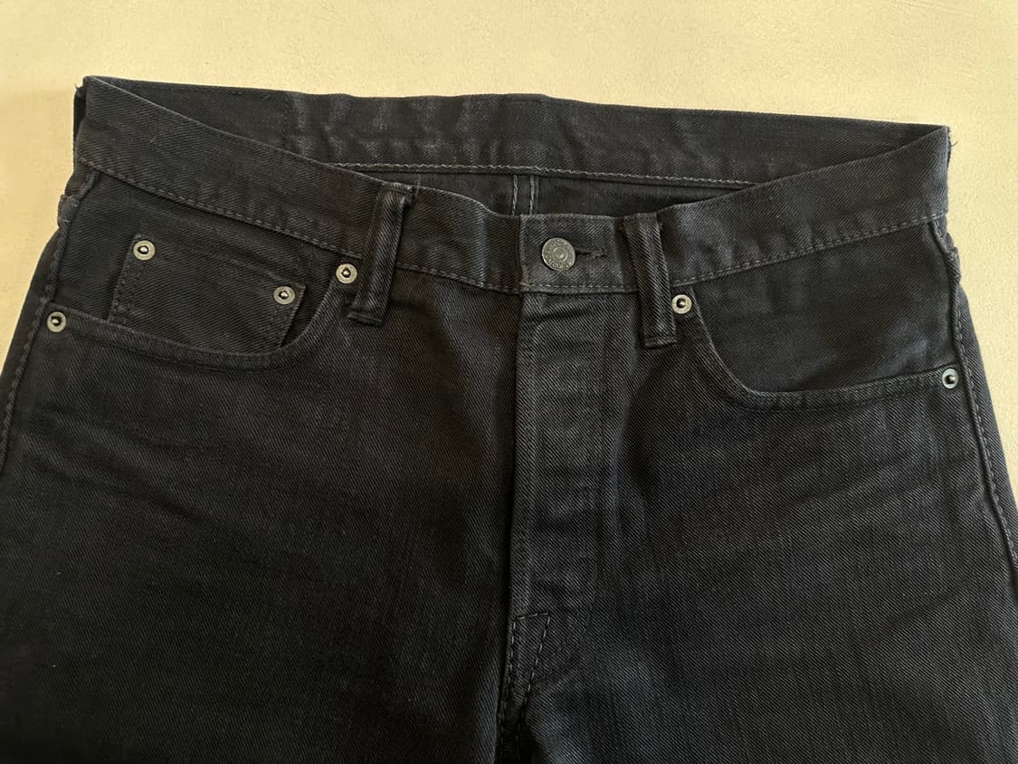 PBJ Black x Black straight denim 32 상품이미지3