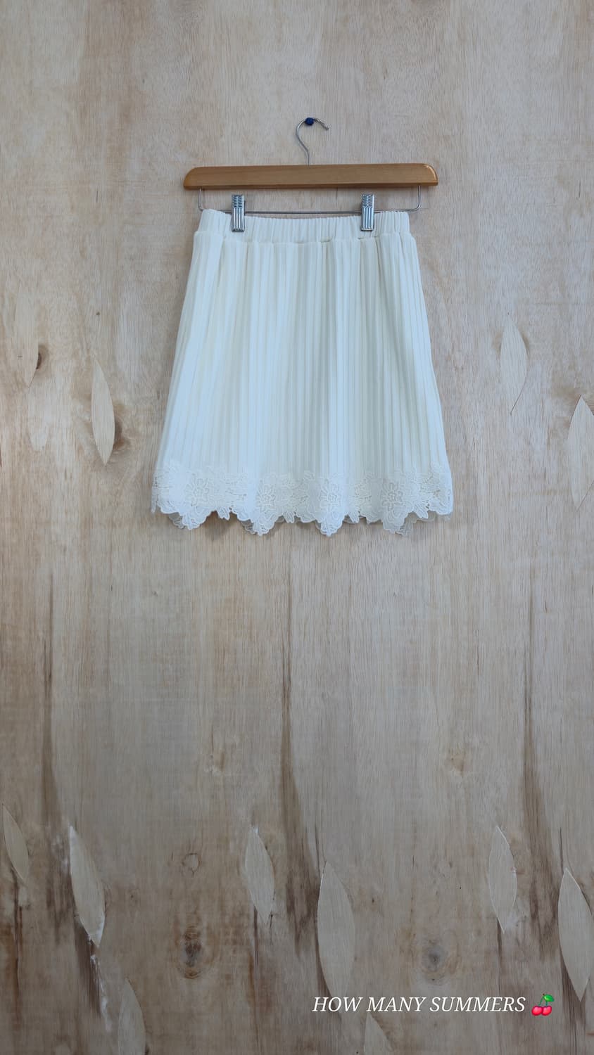 rienda 화이트 밴딩 플라워 레이스 미니 스커트xsmall  상품이미지2