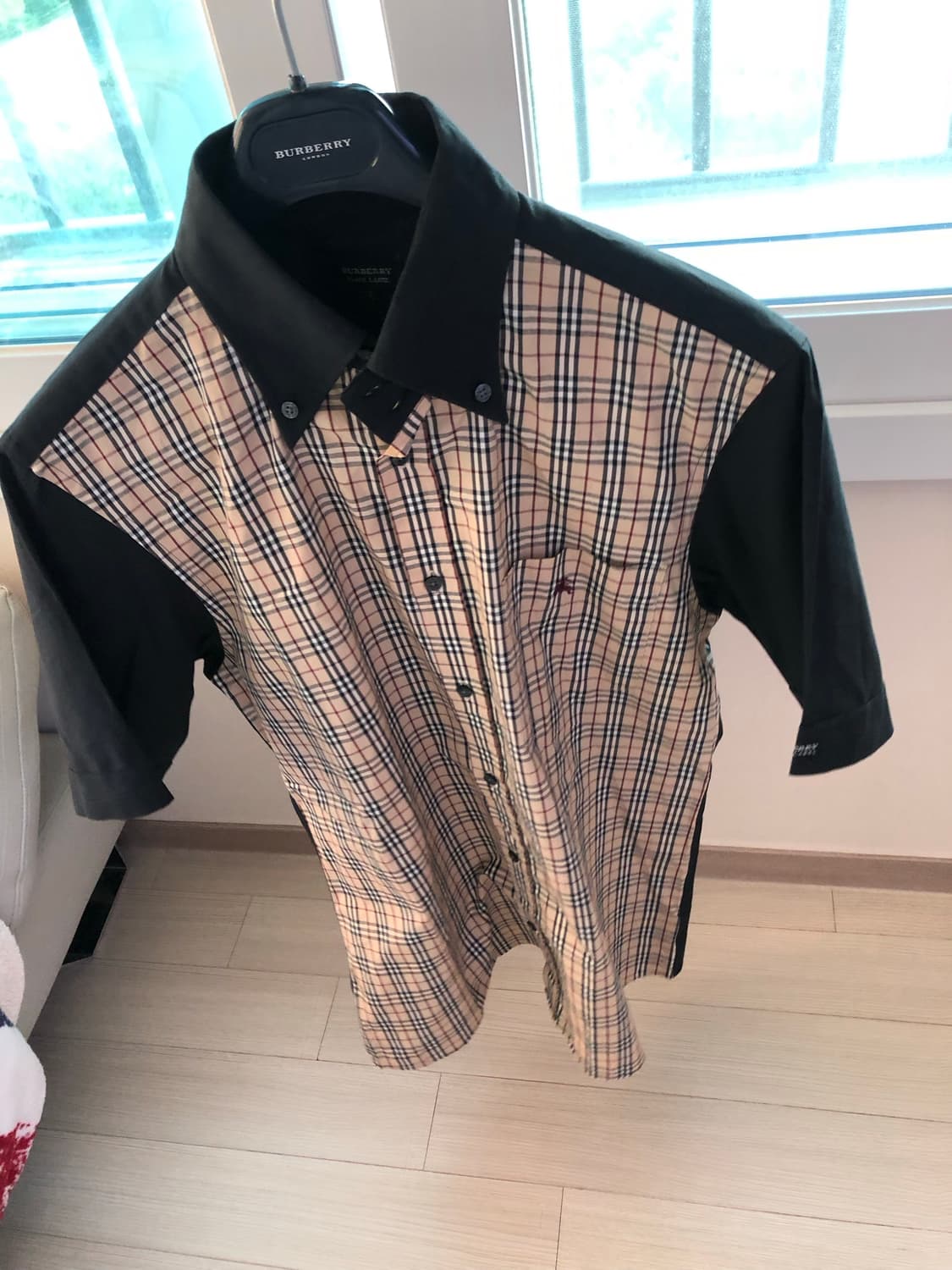 버버리 투톤체크 반팔셔츠95 상품이미지2