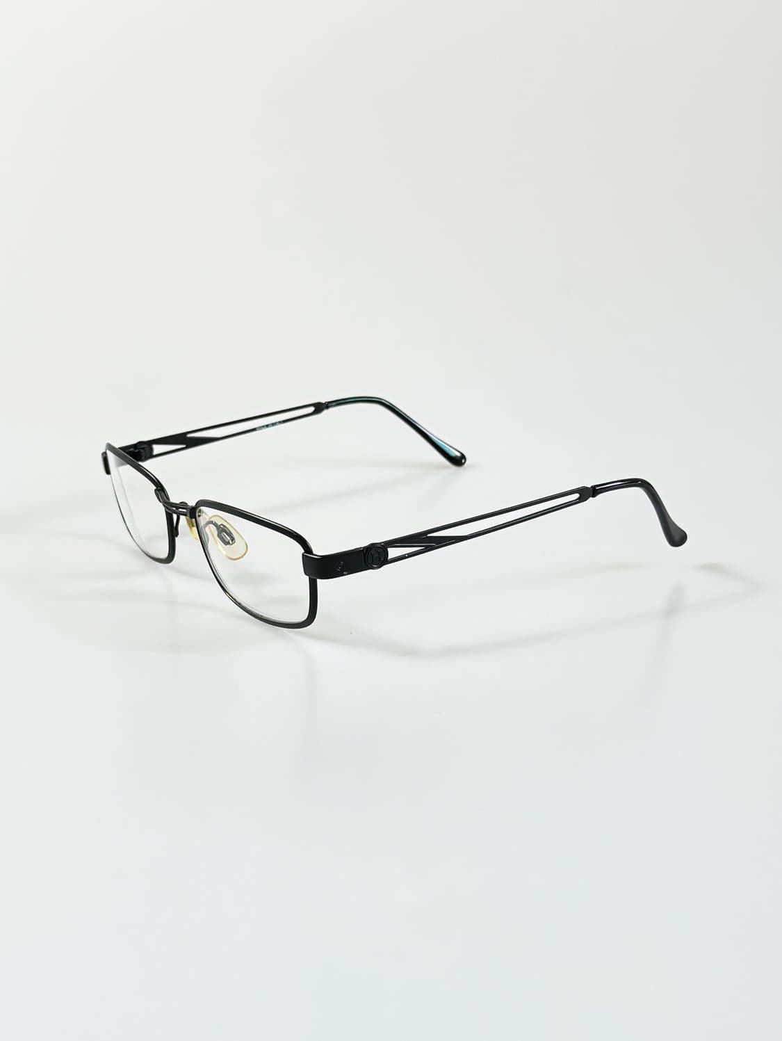 90s STATE 블랙 슬림 스퀘어 메탈 빈티지 안경 상품이미지3