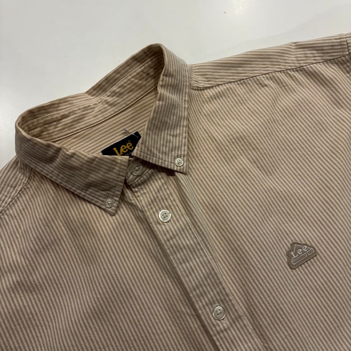 [XL] Lee 리 스트라이프 셔츠 베이지 C443 상품이미지3